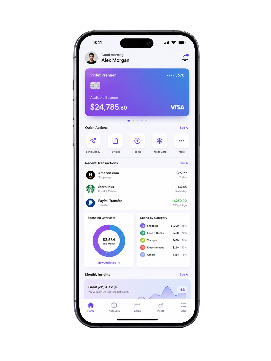 Mobile app mockup